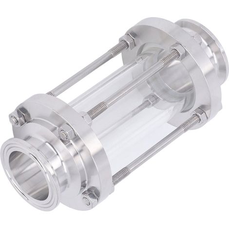 Integriertes Schauglas aus lebensmittelechtem Edelstahl 304, multidirektionale Sicht, hygienischer Durchfluss, mit Klemmanschluss, Durchflussrohr-Außendurchmesser 38 mm / 1,5 Zoll (1/5)