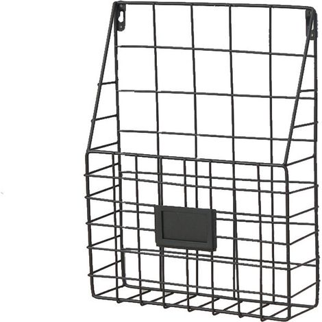 1pcs Étagère murale Porte-Magazine/Porte-revue Panier à Journaux Porte Revue Mural (Noir)