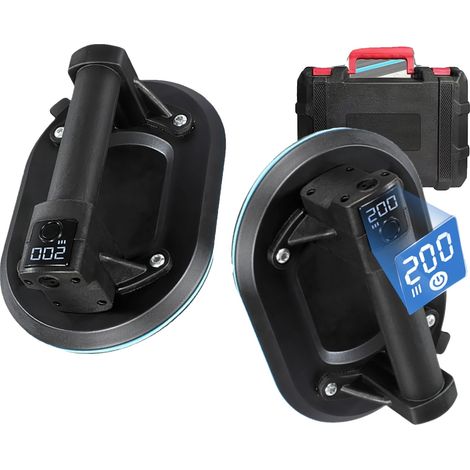 Lève-suceur électrique à vide, Charge maximale 200 kg, Diamètre de la ventouse 200 mm, Capacité de la batterie 1800 mAh, Temps de charge 2 à 3 heures, Temps d'utilisation 12 heures (1/5)
