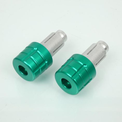 Embout guidon vert type grenade pour moto guidon diamètre (1/3)