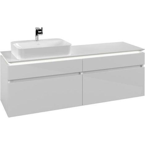 VB WTUS Legato B764 1600x550x500mm avec cloche. 4 extraits WT gauche Blanc brillant
