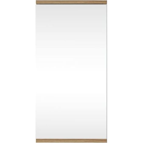 Armoire de Toilette d'Angle en Chêne, 30x24x60 cm, Meuble de Rangement Mural avec Miroir pour Salle de Bain (1/5)
