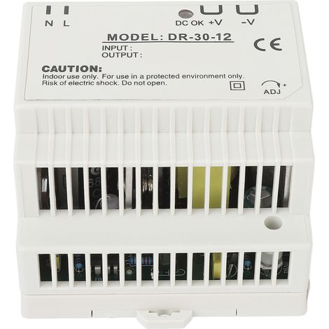 Transformateur industriel 30 W, montage sur rail DIN, alimentation à découpage pour la surveillance de sécurité industrielle, 100-240 V, 12 V