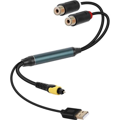 Câble fibre optique numérique femelle avec câble d'alimentation USB pour téléviseur, décodeur, lecteur DVD Blu-ray et autres appareils (1/5)