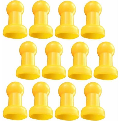 12 x Bouchons de Trampoline Capuchons de Poteau Accessoires de Trampoline 8x5cm Jaune - (1/4)