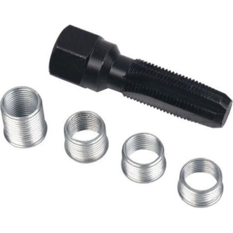 kit filetage bougie, 5 pcs Kit Réparation de Filetage de Bougie d'allumage de 14 mm, (1/4)