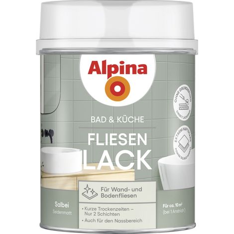Alpina Fliesenlack Bad & Küche 2K salbei 750 ml (1/3)