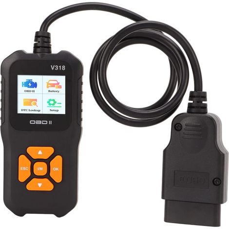 Motorfehlercodeleser, OBD2-Scanner V318, 1,8-Zoll-Farbbildschirm, 10 Sprachen, Kfz-Diagnosegerät (1/5)