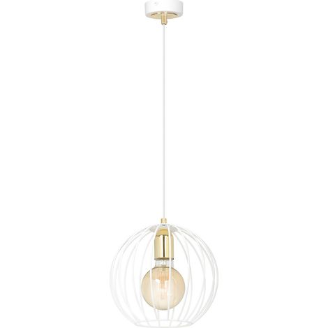 Sospensione Contemporanea Omoikane Acciaio Bianco 1 Luce E27 Ip20 (1/5)