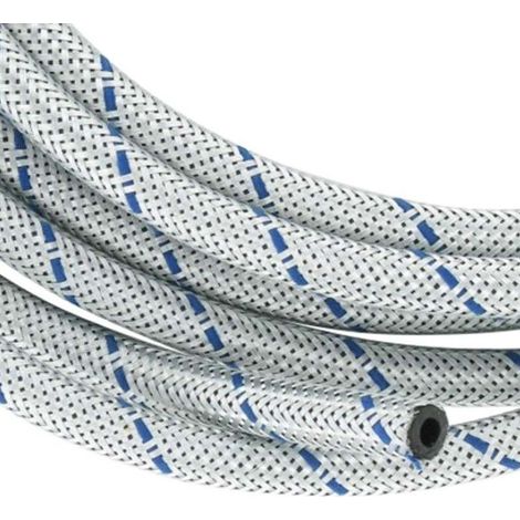 Hochwertiger NBR-Kraftstoffschlauch – Verzinktes Drahtgeflecht und blauer Draht – Ø 8 mm x 1 m – Speziell für Kohlenwasserstoffe – Auslaufsicherer Öl-/Kraftstoffschlauch (1/2)