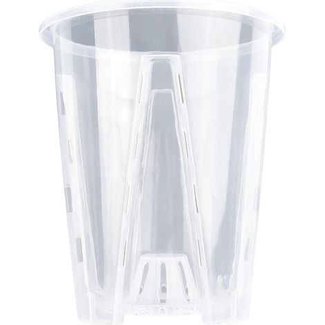 Pots à orchidées en plastique transparent avec trous de drainage, épais et transparents, (1/5)