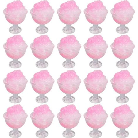20 miniatures smoothie DIY pour maison de poupée 1:12, accessoires de décoration rigolos en rose, simulation réaliste (1/5)