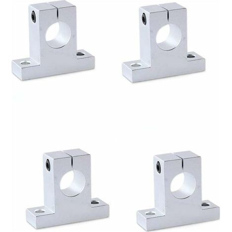 4 pièces support de rail de mouvement linéaire, aluminium, diamètre intérieur 20 mm, pour arbre optique 20 mm (1/4)