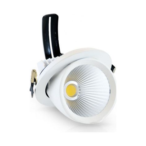 Spot escargot encastrable et inclinable BOUTICA ø150mm - 4000K Blanc neutre - 30W (1/4)
