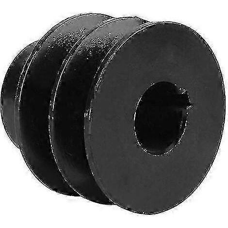 Poulie à double gorge pour courroie trapézoïdale - Diamètre intérieur 20 mm, compatible avec divers moteurs (couleur : noir)