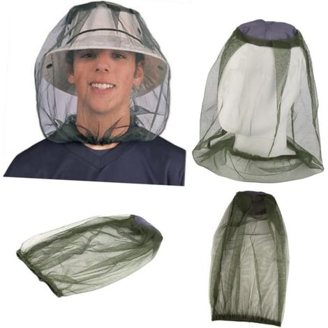 Set di 4 zanzariere a maglia fine, retine per la testa, retine anti-insetti, retine calde, coperture da viaggio, zanzariere per esterni (1/5)