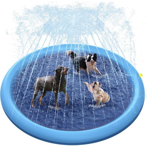 Piscine pour chien 170cm antidérapante, bassin à eau pour animaux, épais et résistant, jeu d'été extérieur XXL, baignade pour chien, grande piscine gonflable durable. (1/5)