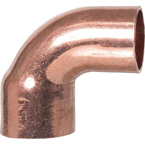Raccord cuivre coudé 90 degrés à souder - Mâle / femelle petit rayon - Diamètre 54 mm (1/2)