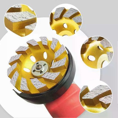 Disques de meulage diamantés pour béton, meules turbo, disques de meulage haute performance pour meuleuses d'angle D09C B4G C9Z8( ) (1/5)