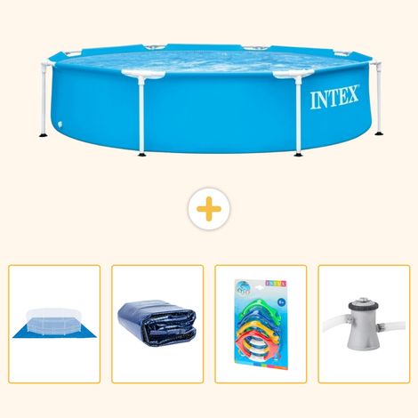 Intex Piscine Tubulaire Ronde - 244x51 cm - 5-pièces S46 (1/5)