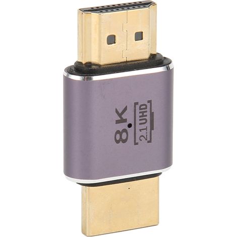 Adaptateur HDMI 2.1 mâle-mâle 48 Gbps, coupleur interface multimédia HD avec voyant lumineux (1/5)