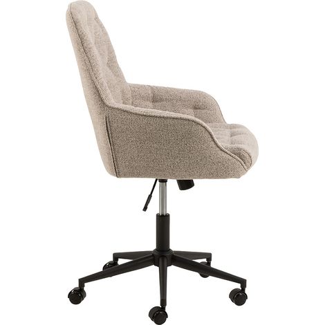Erik chaise de bureau bouclé beige. (1/5)