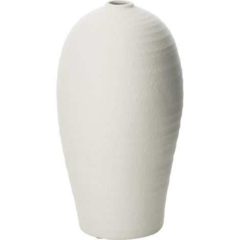 Vase Design en Ciment "Creta" 36cm Blanc