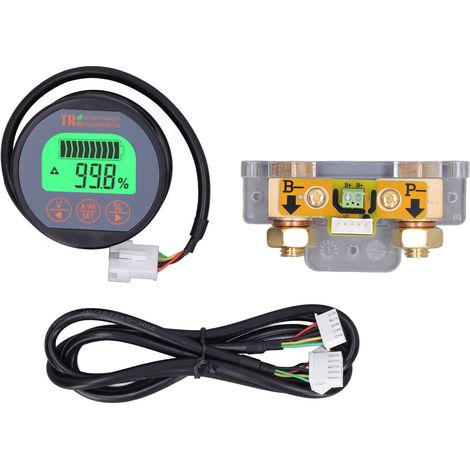 Moniteur de batterie étanche avec protection contre inversion de polarité, indicateur de tension 8‑120V 500A (1/5)