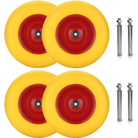 Randaco 4x Roue increvable axe déporté 390 x 95mm Alésage 20mm