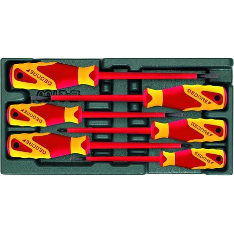 GEDORE 1500 ES-VDE 2170 PZ VDE-Schraubendreher-Satz in 1/3 ES-Modul (1/4)
