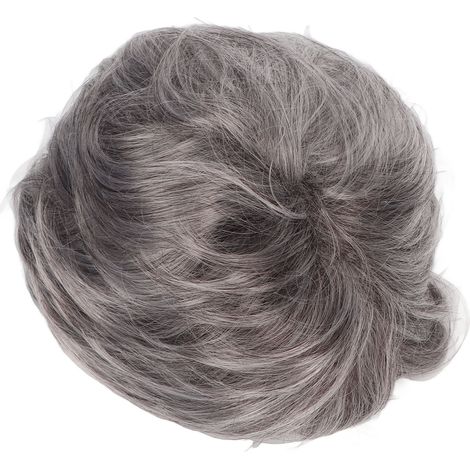Perruque Homme Grise Courte, Cheveux Synthétiques Résistants à la Chaleur, Réglable, Superposée, Douce, Polyvalente pour Homme Âgé (1/5)