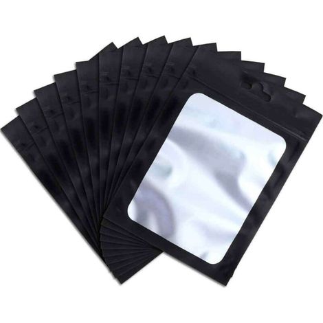 100 sachets de conservation alimentaire refermables en aluminium avec fenêtre transparente, idéaux pour le café, les bonbons, les bijoux et autres aliments. Fournitures pour petites entreprises. Sache (1/5)