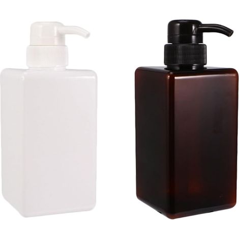 2er Set 450 ml PETG Flaschen für Flüssigseife und Shampoo