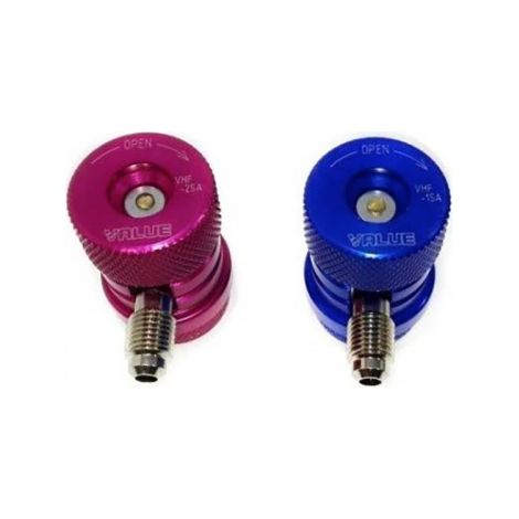 Conector Rápido Aire Acondicionado R134a VHF-S1  Lado Baja Presión 1/4" SAE  Acople Automoción Profesional