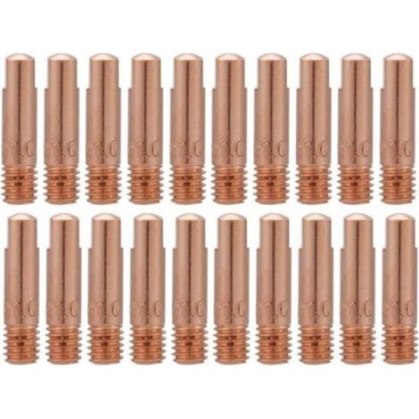 Lot de 20 pointes de tube en cuivre pour torche de soudage 15AK MIG MAG – Résistantes à la chaleur – Longue durée de vie – 0.8 mm - 20Pcs (1/5)