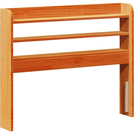 Maison Exclusive - Kopfteil mit Ablagen Wachsbraun 100 cm Massivh
