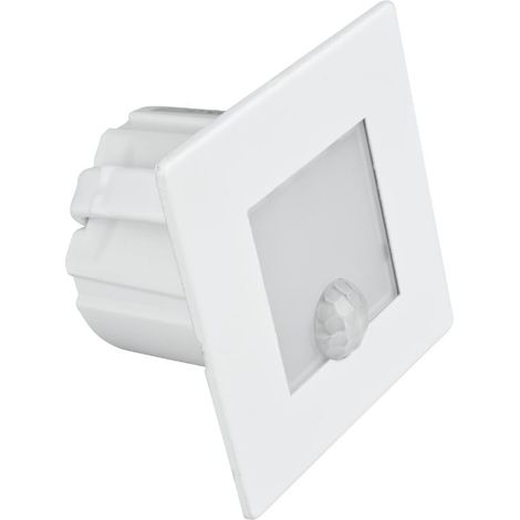 1,2-W-LED-Treppenleuchte mit Bewegungsmelder, quadratisch, weiß, DPM (1/5)
