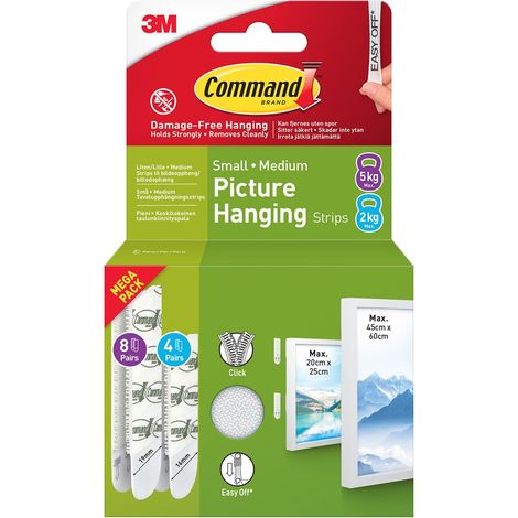 3M Command Picture Hanging Strips Value Pack - Medium & Small