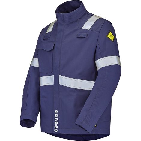 Blouson multirisques coton polyester mixte Overo Atex Reflect 260 bleu marine - Cepovett