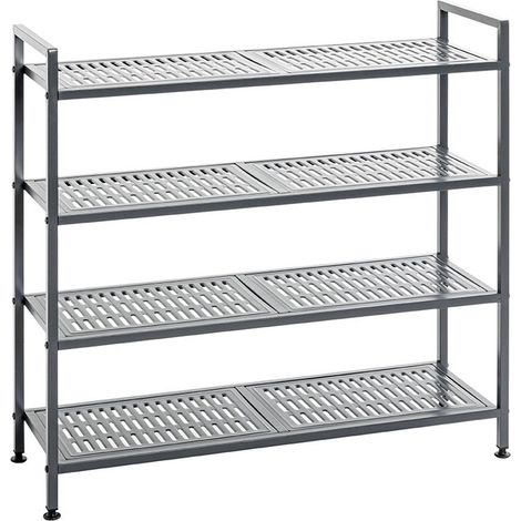 Étagère à Chaussures 4 Niveaux "Arthur" 73cm Anthracite (1/4)
