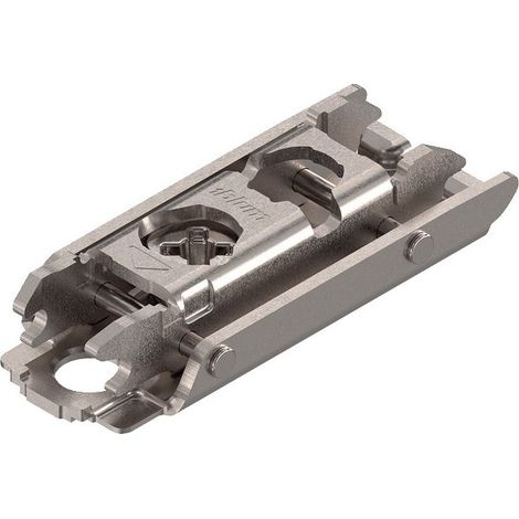 Blum – Embase CLIPTOP droite réglage excentrique à vis pour charnières invisibles – Acier nickelé – Montage rapide sans outil – EMB175310