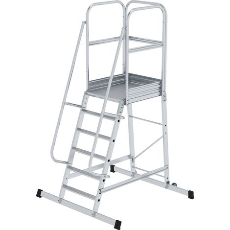 MUNK Podesttreppe einseitig begehbar fahrbar 6 Stufen (1/3)