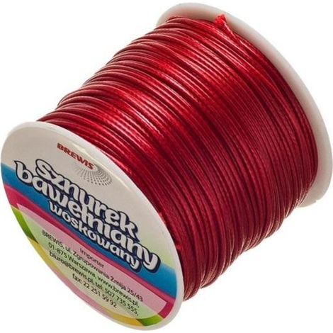 Filo di cotone cerato rosso, 25 m