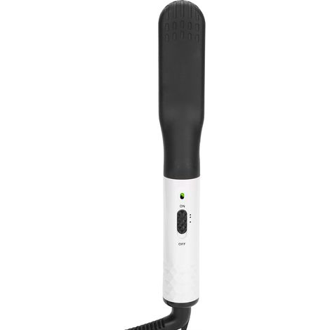Peigne lisseur de barbe électrique, brosse de coiffage lissante blanche (prise UE 110-240 V) (1/5)