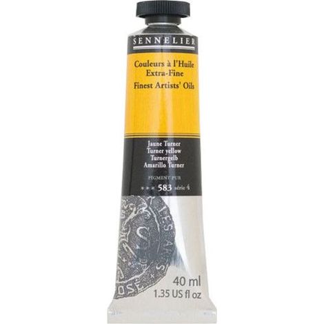 Peinture à l'huile - Sennelier - Turner Jaune - 40ml - Pigments naturels - Finition satinée