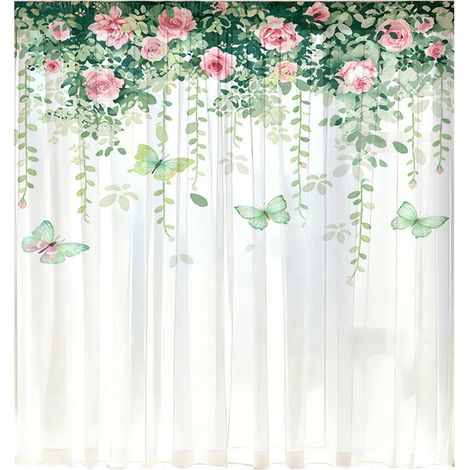 Cortinas florales modernas - Flores 6 132x160cm