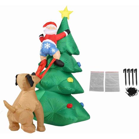 Sapin de Noël gonflable LED « Morsure de chien » pour jardin extérieur (Royaume-Uni) 100-240 V (1/5)