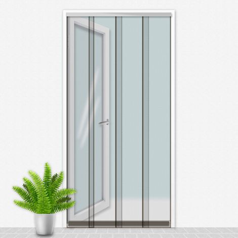 Porte Moustiquaire 100x220 cm Gris (1/4)