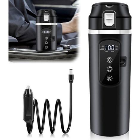 Bouilloire Voiture - 500 ml - Écran LCD - Réglage Température - 12 V / 24 V