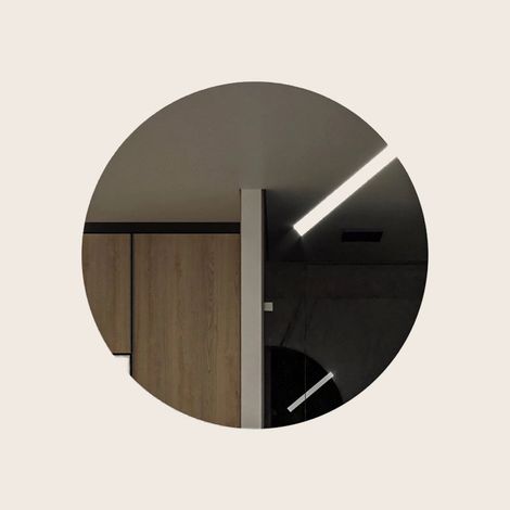 Exagonshop Lampada 25 cm per specchio cromo